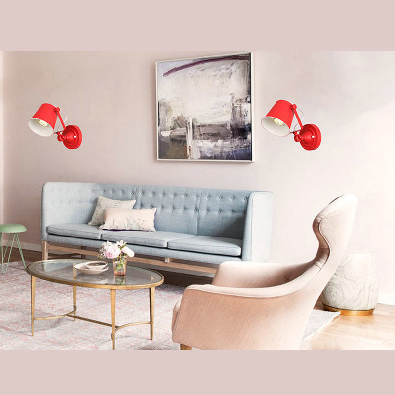 Simplicidad moderna Estilo de la lámpara de pared de macarrones Mango Diseño ajustable Ajuste de metal Luz de metal para dormitorio