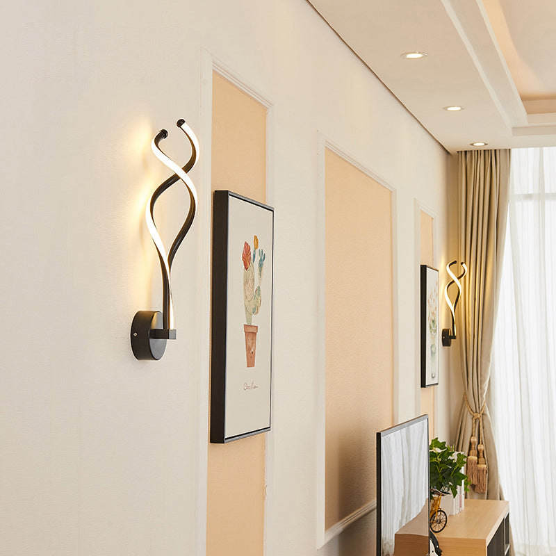 Modern Minimalist Style Linear Wall Sconce Lighting Acrylic Wall Mount Light for Living Room