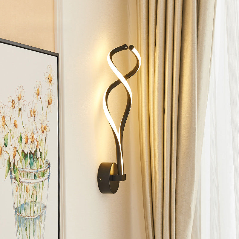 Modern Minimalist Style Linear Wall Sconce Lighting Acrylic Wall Mount Light for Living Room