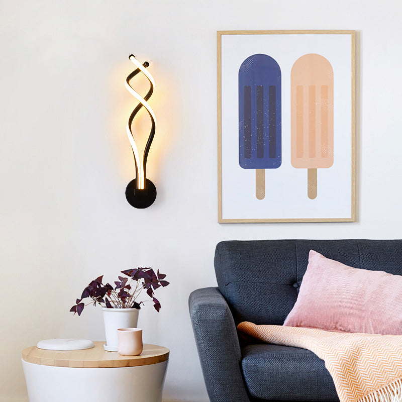 Modern Minimalist Style Linear Wall Sconce Lighting Acrylic Wall Mount Light for Living Room