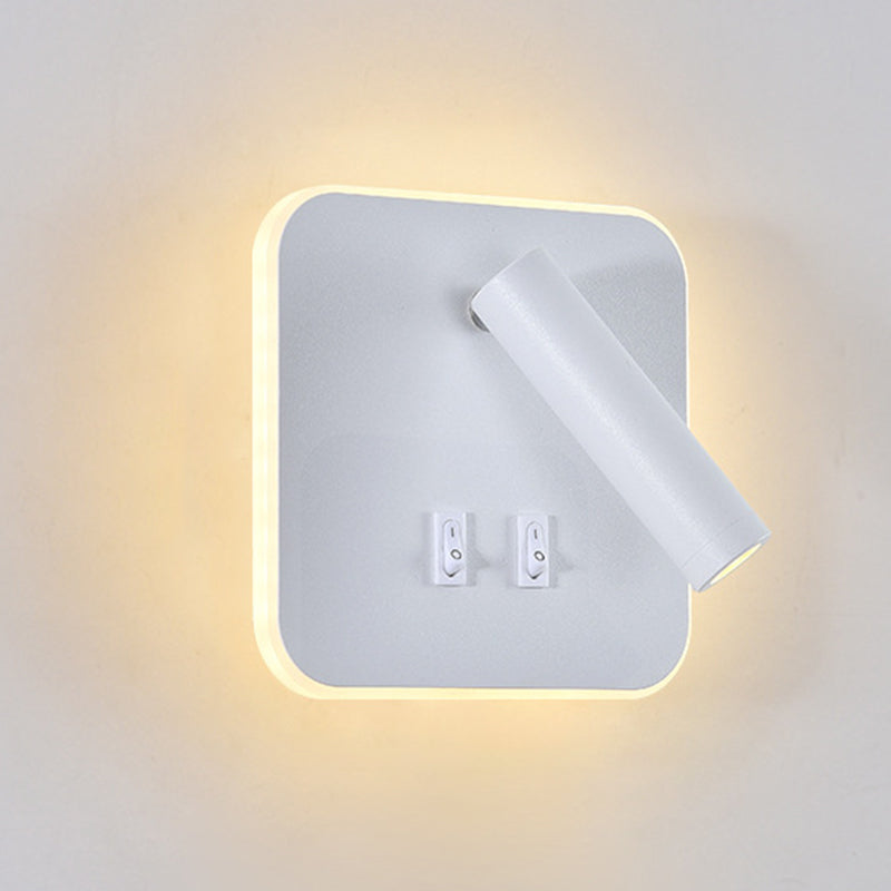 Modern Minimalist Style Cylinder Wall Mounted Lighting Metal Wall Lamp