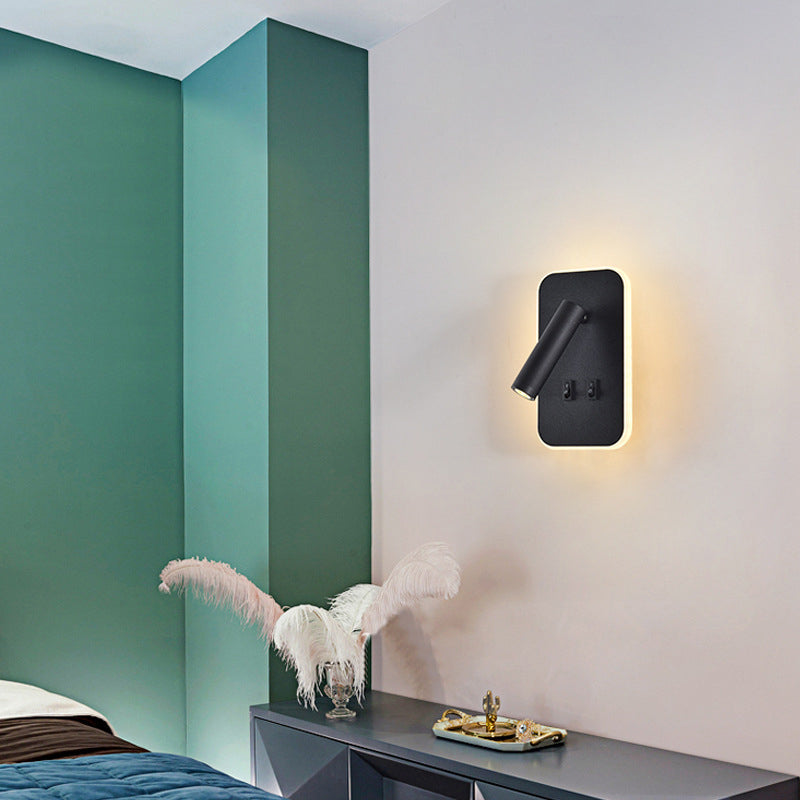 Modern Minimalist Style Cylinder Wall Mounted Lighting Metal Wall Lamp