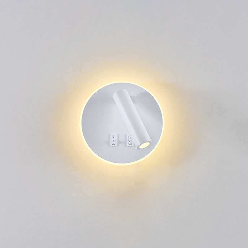 Modern Minimalist Style Cylinder Wall Mounted Lighting Metal Wall Lamp