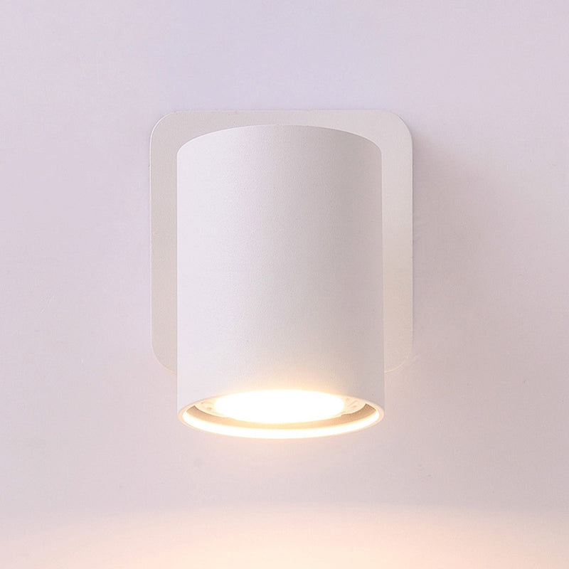 Modern Minimalist Minimalist Cilindro Accensione montata in metallo 1 Lampada da parete leggera