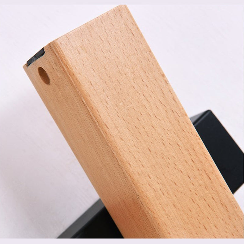 Lámpara de pared rectangular moderna madera de madera 1 apliques de luz