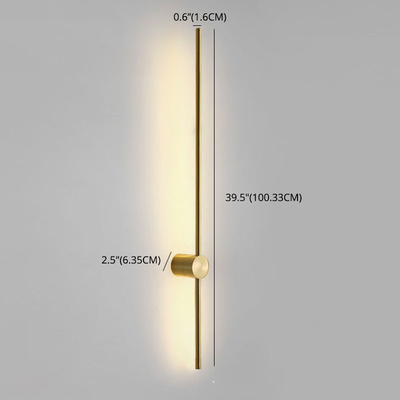 Modern Minimalist Style Linear Wall Mounted Light Fixture Metal Wall Sconces for Living Room