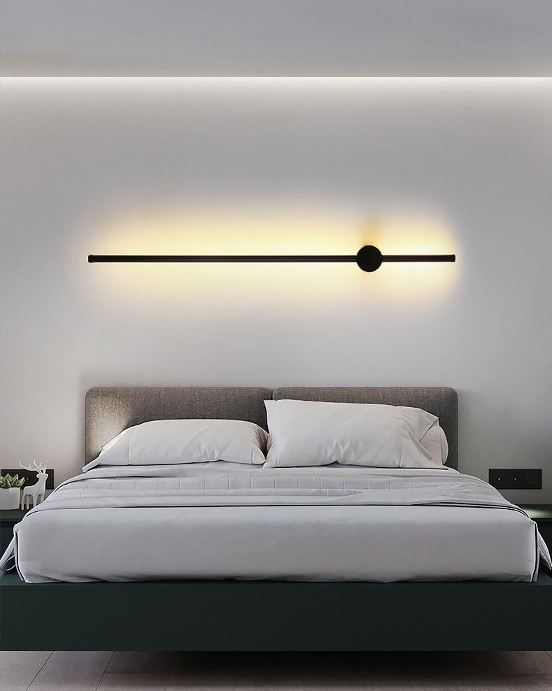 Modern Minimalist Style Linear Wall Mounted Light Fixture Metal Wall Sconces for Living Room