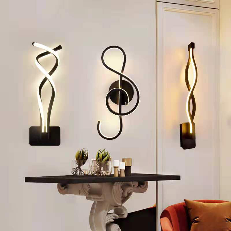 Modern Minimalist Style Linear Wall Mounted Light Fixture Acrylic Wall Sconces for Living Room