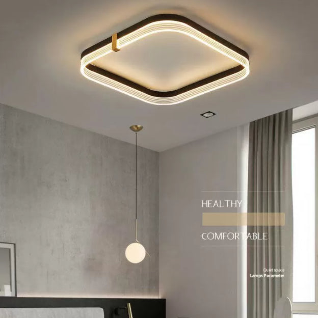 Geometric LED Flush Mount Ceiling Light Modern Simplicity Acrylic Ceiling Mount Chandelier for Bedroom