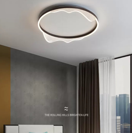 Plafonnier circulaire encastré dessin animé simplicité moderne luminaire de montage au plafond pour chambre à coucher