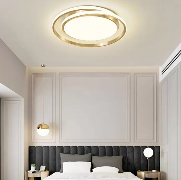 Round 1-Light LED Flush Light New Modern Acrylic Flush Mount Ceiling Light Fixtures for Bedroom