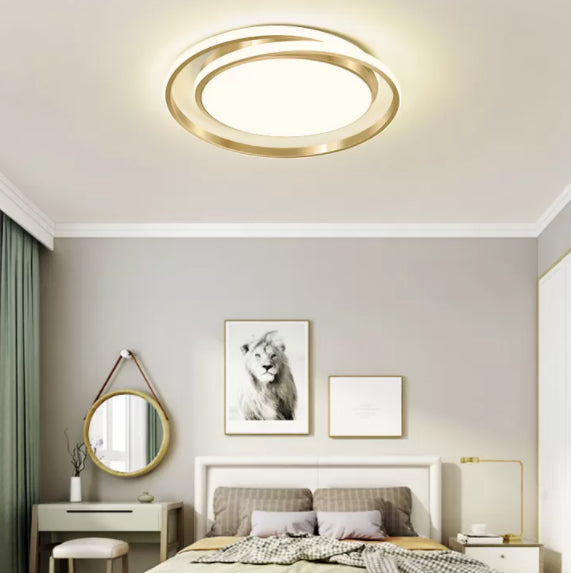 Round 1-Light LED Flush Light New Modern Acrylic Flush Mount Ceiling Light Fixtures for Bedroom