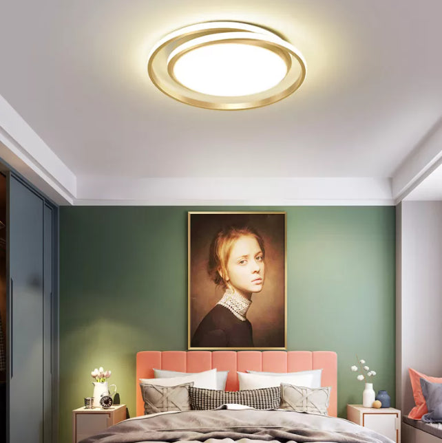Circle Ring Flush Light Fixtures Modern Simplicity Acrylic Ceiling Light Fixture for Bedroom