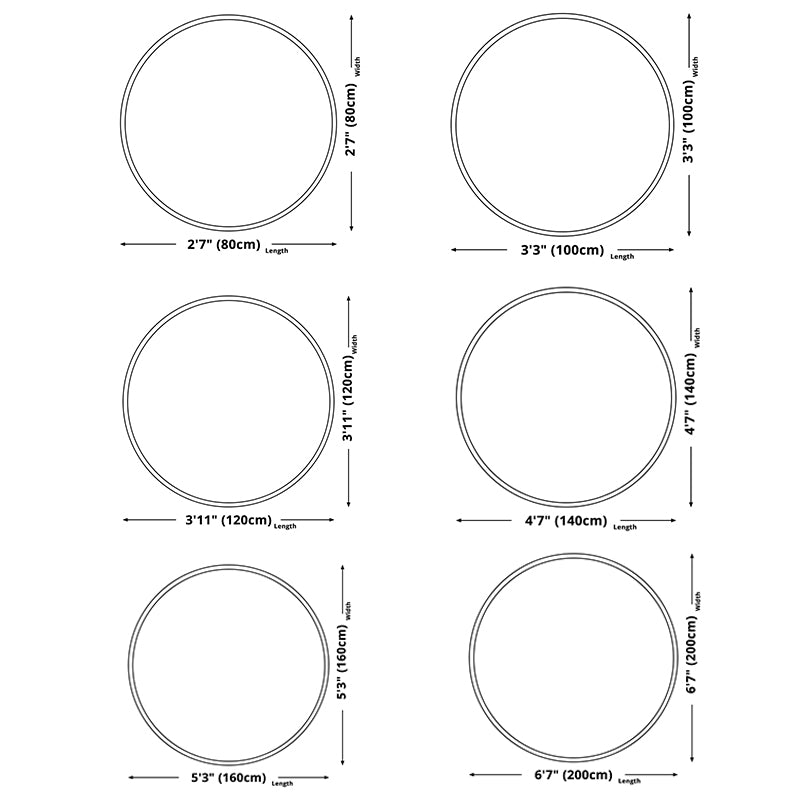 Round White Tone Modern Indoor Rug Polyester Floral Print Rug Non-Slip Backing Indoor Rug for Living Room