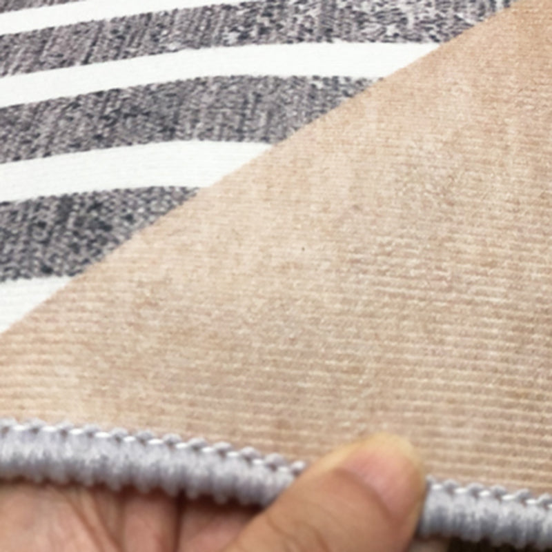 Blue Tone Modern Indoor Rug Polyester Plant Print Carpet Easy Care Rug for Home Decoration