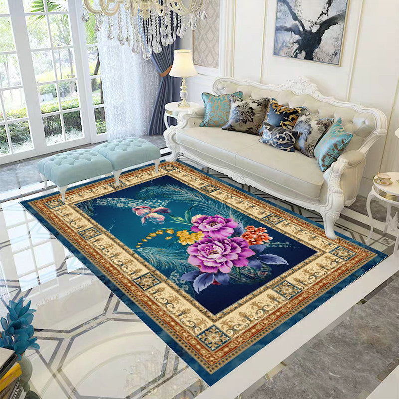 Veelkleurig modern binnentapijt, polyester bloemenprinttapijt, antislip binnentapijt voor woonkamer