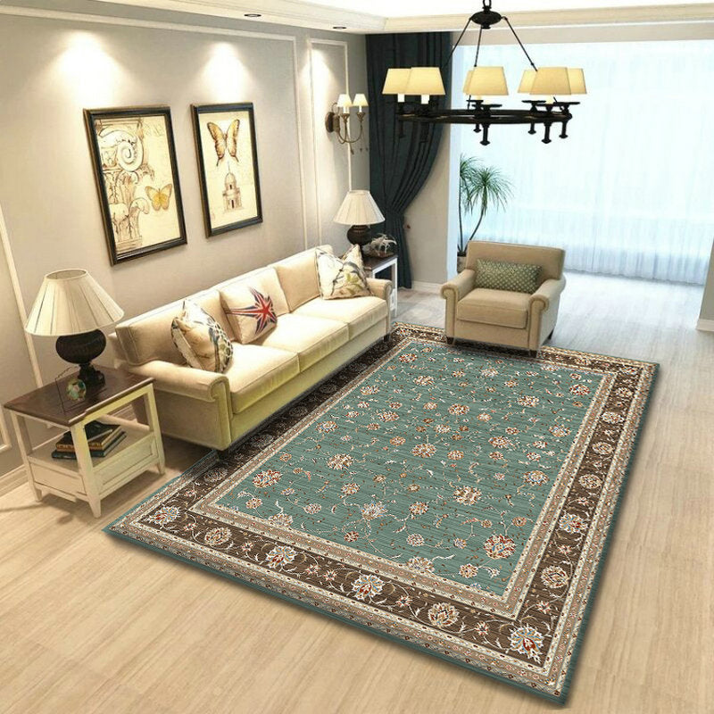 Prachtig klassiek binnen vloerkleed Multi-kleuren bloemenontwerpgebied Tapijt Polyester Niet-slip achterste rug tapijt voor thuisdecoratie