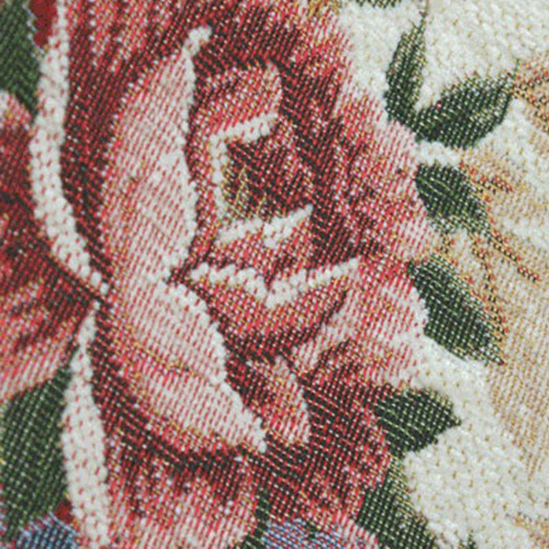 Round Gray Tone Modern Indoor Rug Polyester French Floral Print Rug Non-Slip Backing Indoor Rug for Living Room