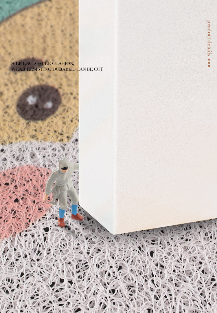 Grey Tone Home Decoration Carpet Bionic Cat Printed Area Rug Polyester with Non-Slip Backing Rug