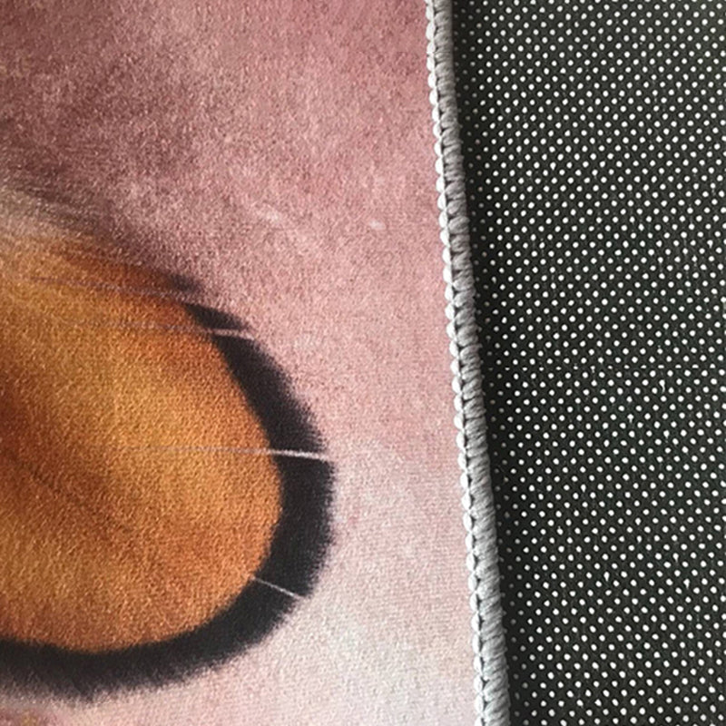 Multicolor Simple Indoor Rug Polyester Feather Print Rug Non-Slip Backing Indoor Rug for Living Room