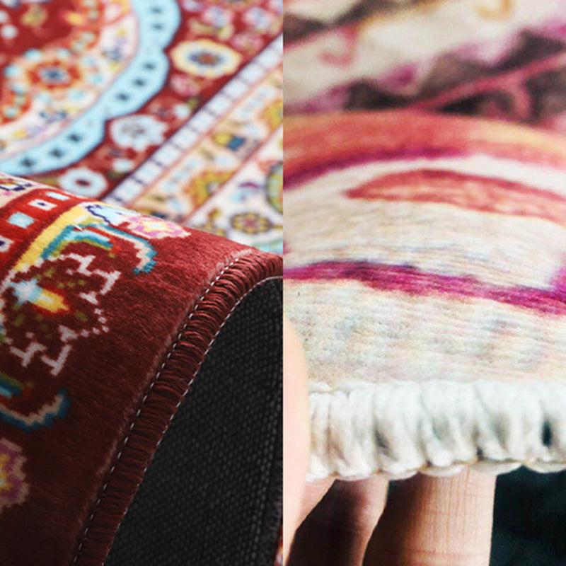 Trendy Geometric Pattern Area Rug Modern Comfort Rectangle Carpet Polyester Easy Care Area Carpet for Living Room