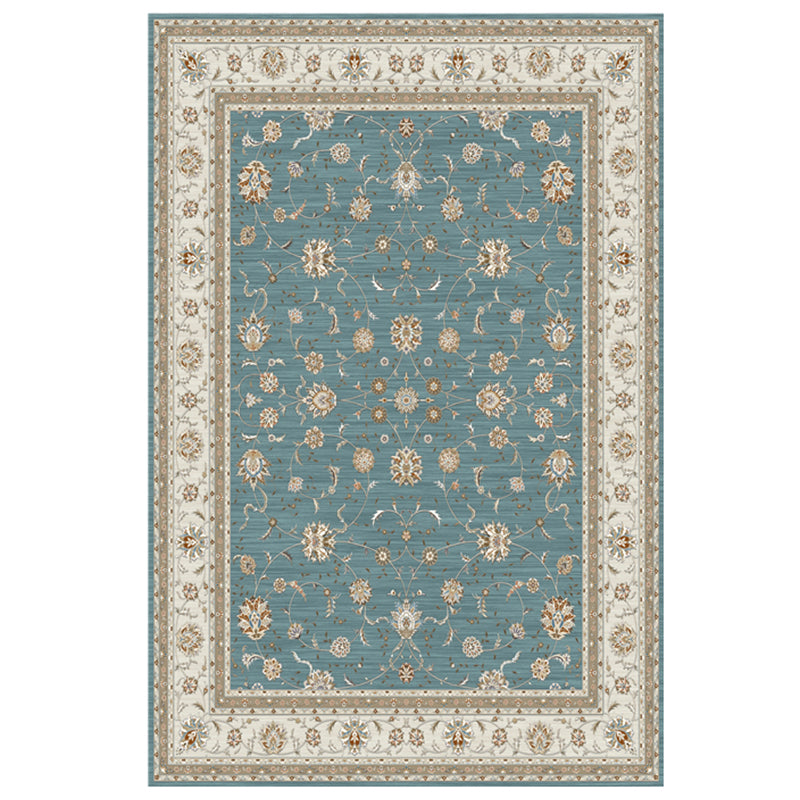 Eleganter mehrfarbiger moderner Teppich aus Polyester mit französischem Blumenmuster für den Innenbereich, schmutzabweisender Teppich für die Inneneinrichtung