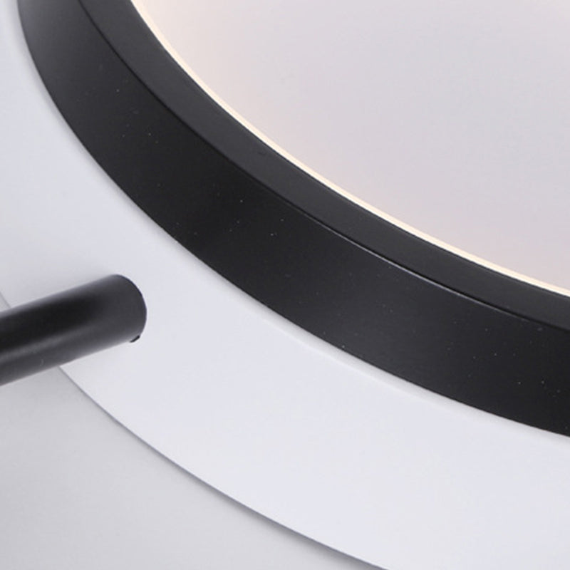 Black Molecular LED Flush Light Nordic Acrylic 4/5 Light Living Room Ceiling Lamp in Warm/White Light