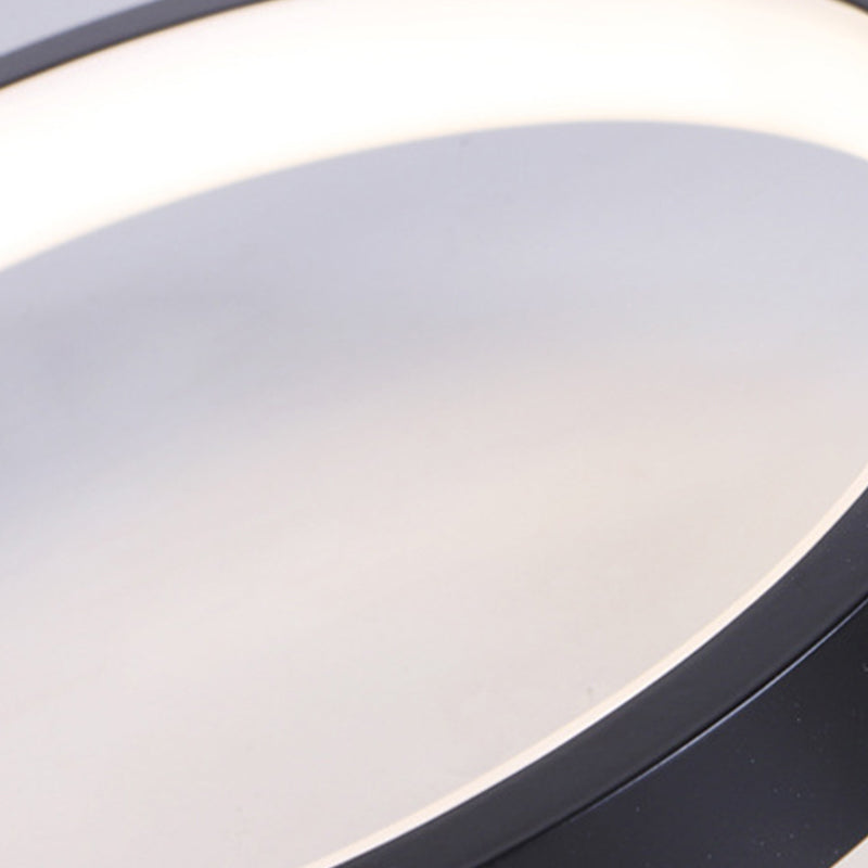 Black Molecular LED Flush Light Nordic Acrylic 4/5 Light Living Room Ceiling Lamp in Warm/White Light