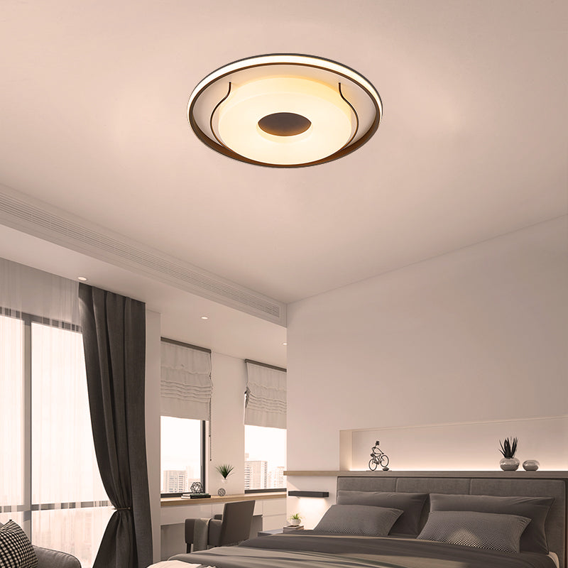 16"/19.5" Dia White Round Ceiling Flush Light Nordic Style LED Acrylic Flushmount Lighting in Warm/White Light