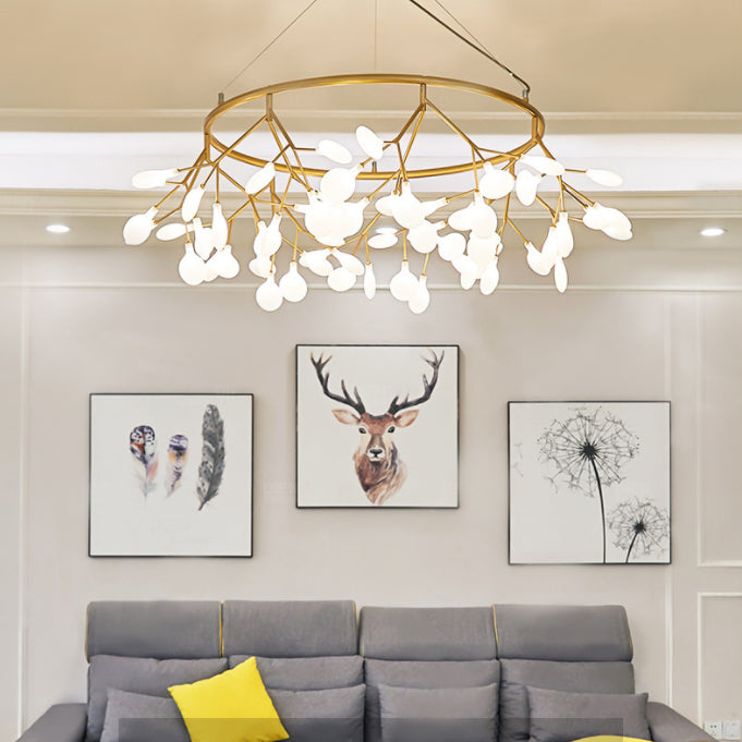 Estilo minimalista moderno techo en aerosol Costilla colgante de metal claro para sala de estar para sala de estar