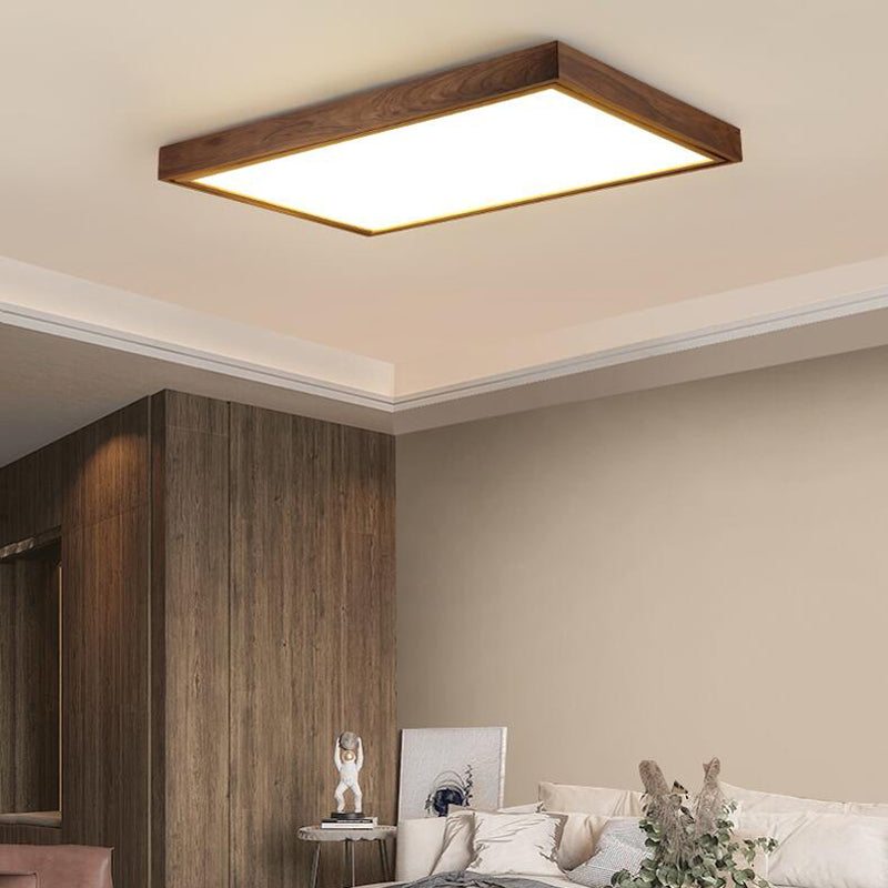 Modern Minimalist Wood Flush Mount 1-Light LED Flush Mount Plafond Licht voor slaapkamer