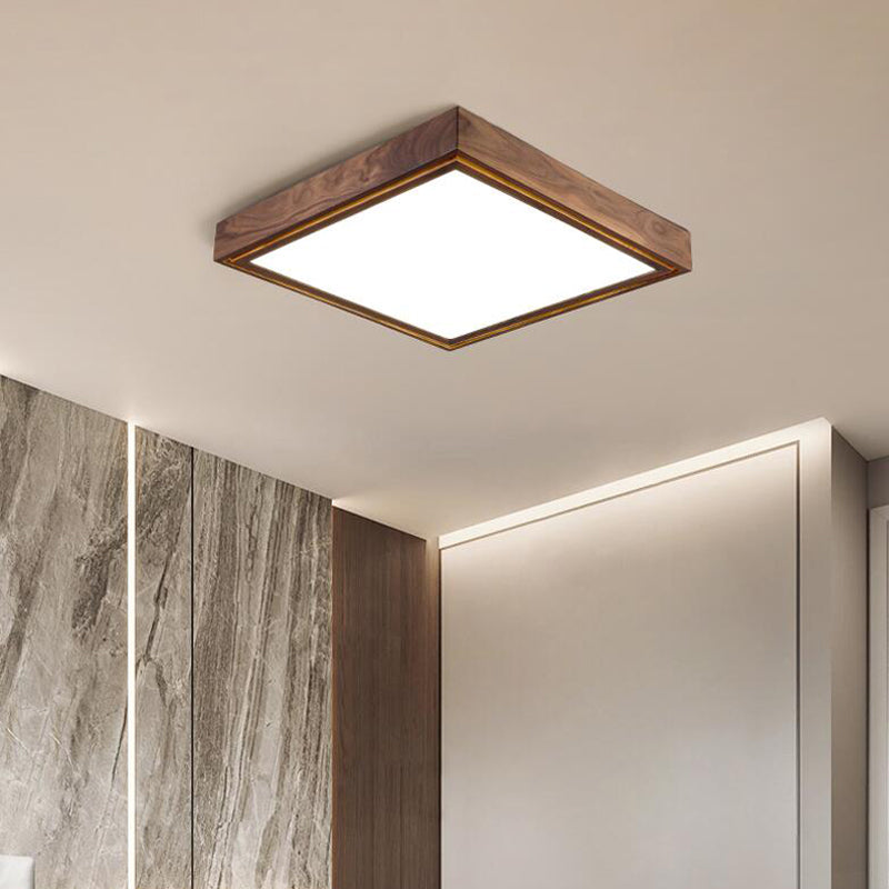 Modern Minimalist Wood Flush Mount 1-Light LED Flush Mount Plafond Licht voor slaapkamer