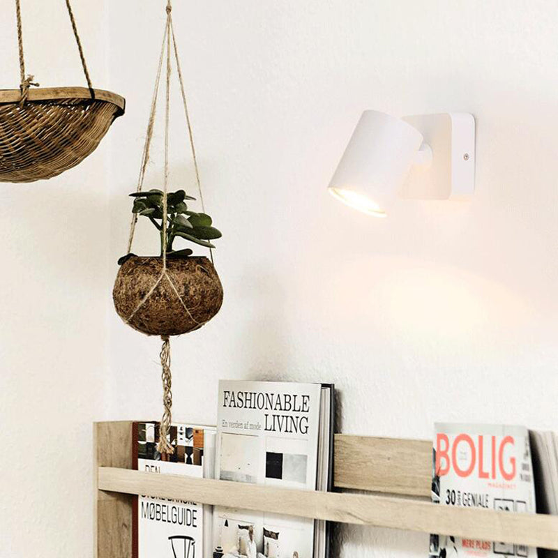 Modern Minimalist Minimalist Cilindro Accensione montata in metallo 1 Lampada da parete leggera
