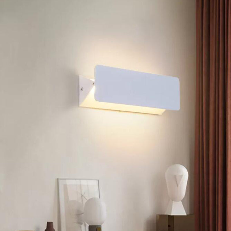 Accesorios de luz rectangulares de aluminio apliques de pared de estilo minimalista modernos para sala de estar