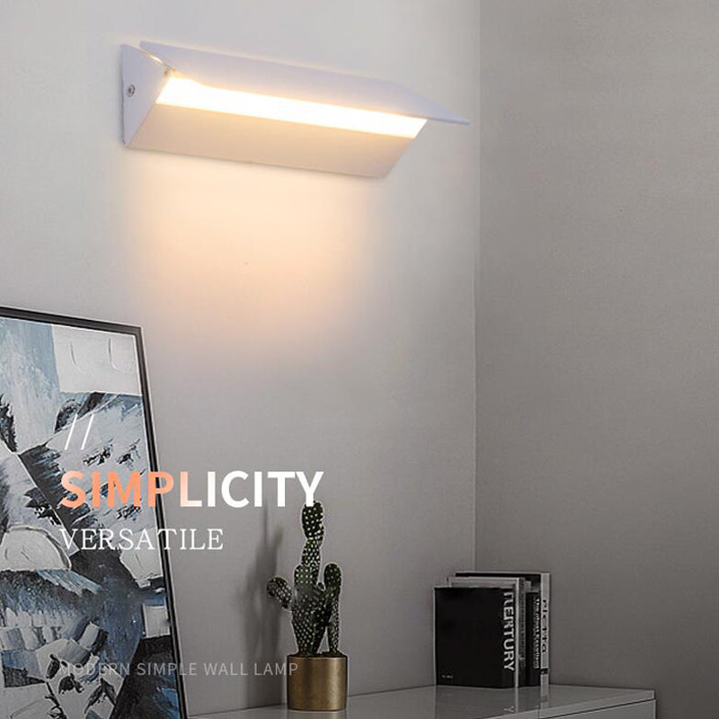 Accesorios de luz rectangulares de aluminio apliques de pared de estilo minimalista modernos para sala de estar