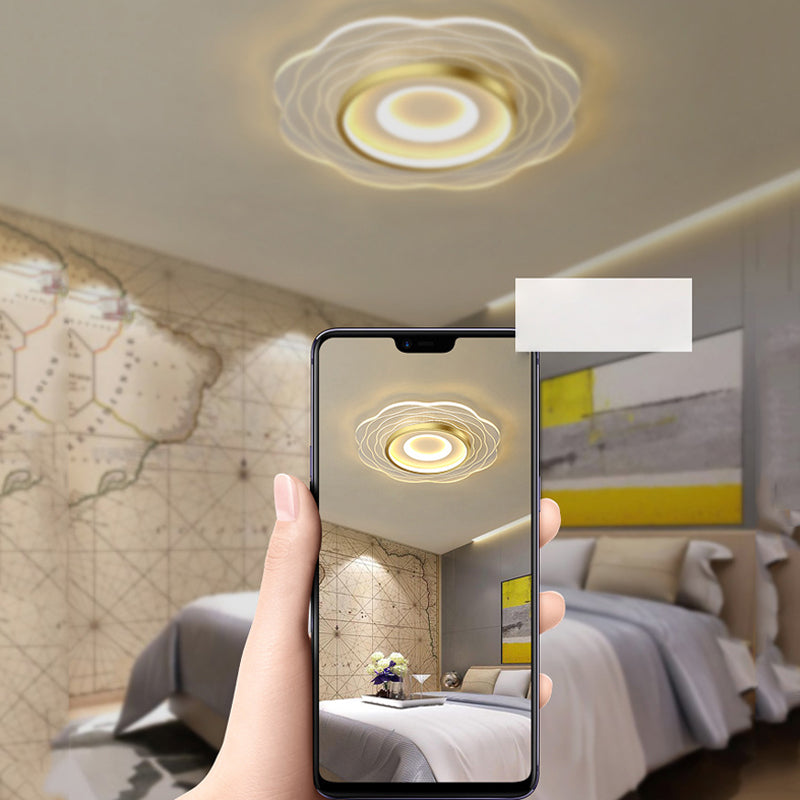 Bloem Flush Mount Plafond Licht Acryl Modern Eenvoud Flush Mount Plafond licht voor slaapkamer