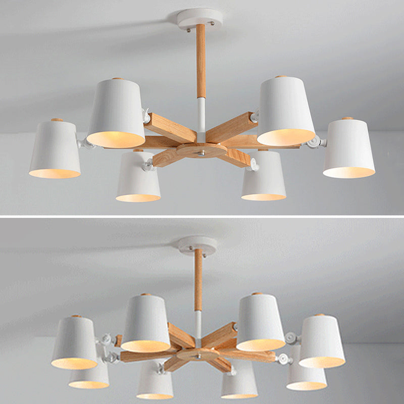 Conische kroonluchterlamp Moderne metalen hanglamp voor woonkamer