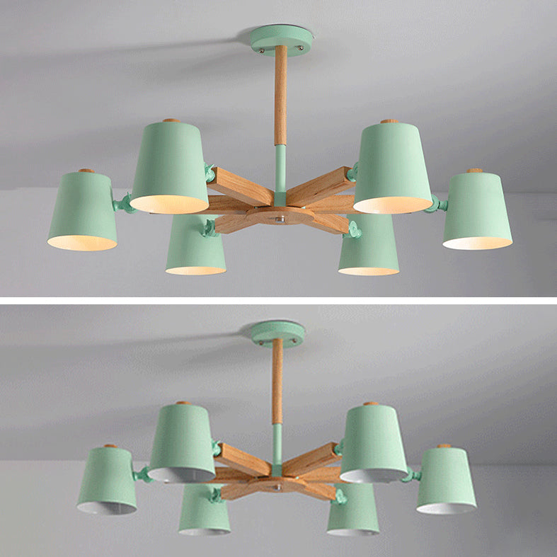 Conische kroonluchterlamp Moderne metalen hanglamp voor woonkamer