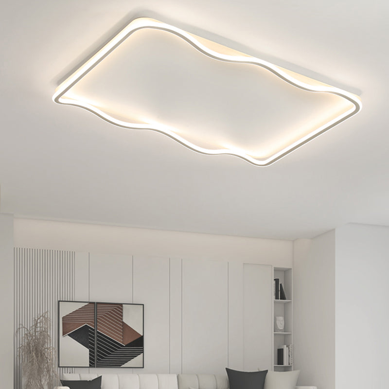Rechthoek Vorm Wit 1-Licht Flush Mount LED Verlichting Nieuwe Moderne Plafond Licht Profiel
