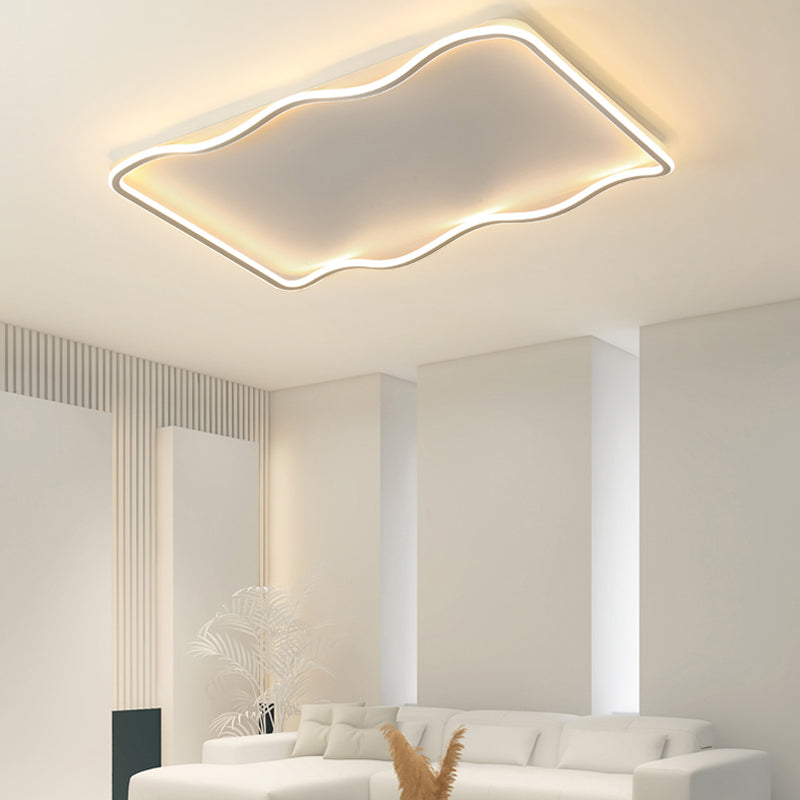 Rechthoek Vorm Wit 1-Licht Flush Mount LED Verlichting Nieuwe Moderne Plafond Licht Profiel