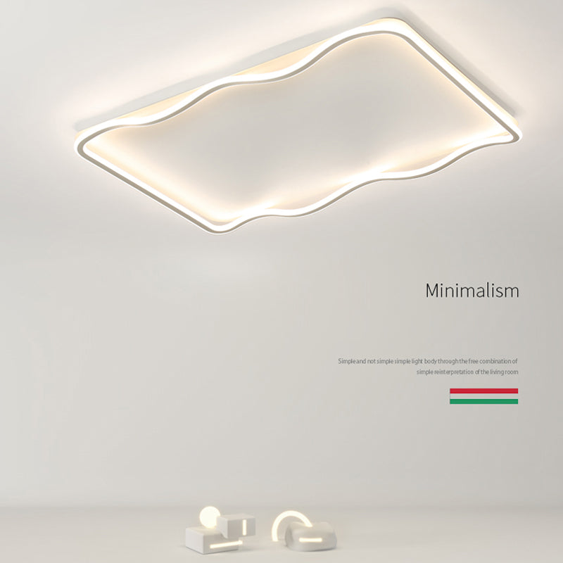 Rechthoek Vorm Wit 1-Licht Flush Mount LED Verlichting Nieuwe Moderne Plafond Licht Profiel