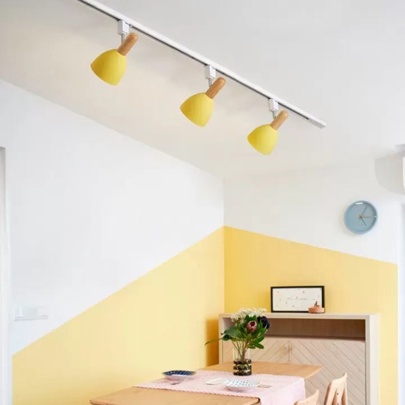 Nordische Schienenbeleuchtungs-Sets, moderner, minimalistischer Macaron-Stil, für Zuhause, Wohnzimmer, Hintergrund, Wand, kommerzielles Bekleidungsgeschäft, Ausstellungsraum, Spotlight