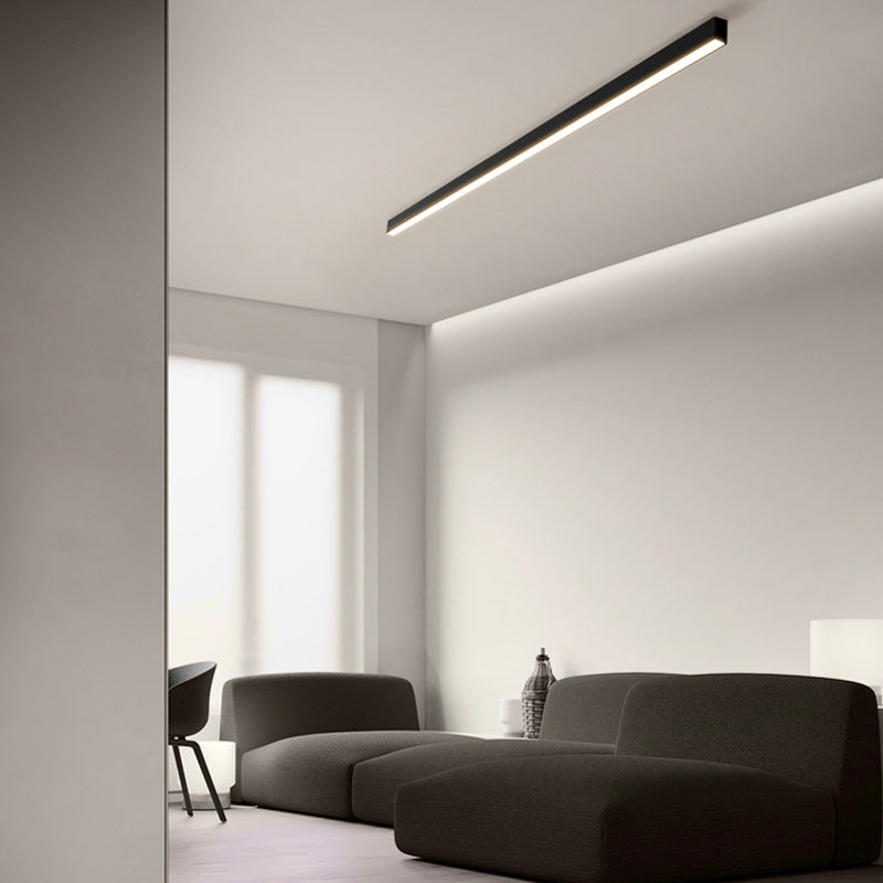 1 Light Linear Flush Mount Ceiling Light New Modern Aluminum Ceiling Light Fixture