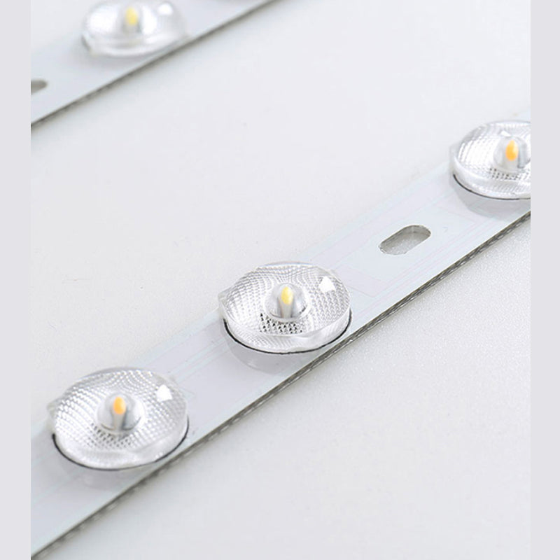 Houten langwerpige LED semi-inbouw plafondlamp in moderne creatieve stijl acryl plafondarmatuur voor garderobe