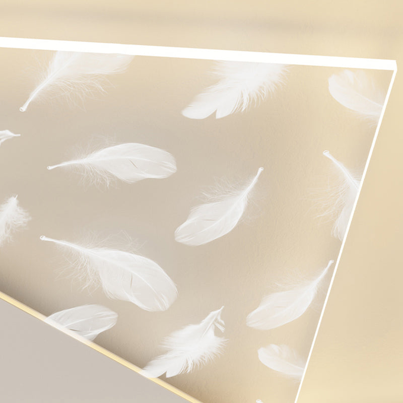 Gouden geometrische LED-plafondlamp in moderne creatieve stijl veren acryl semi-inbouwmontage voor woonkamer