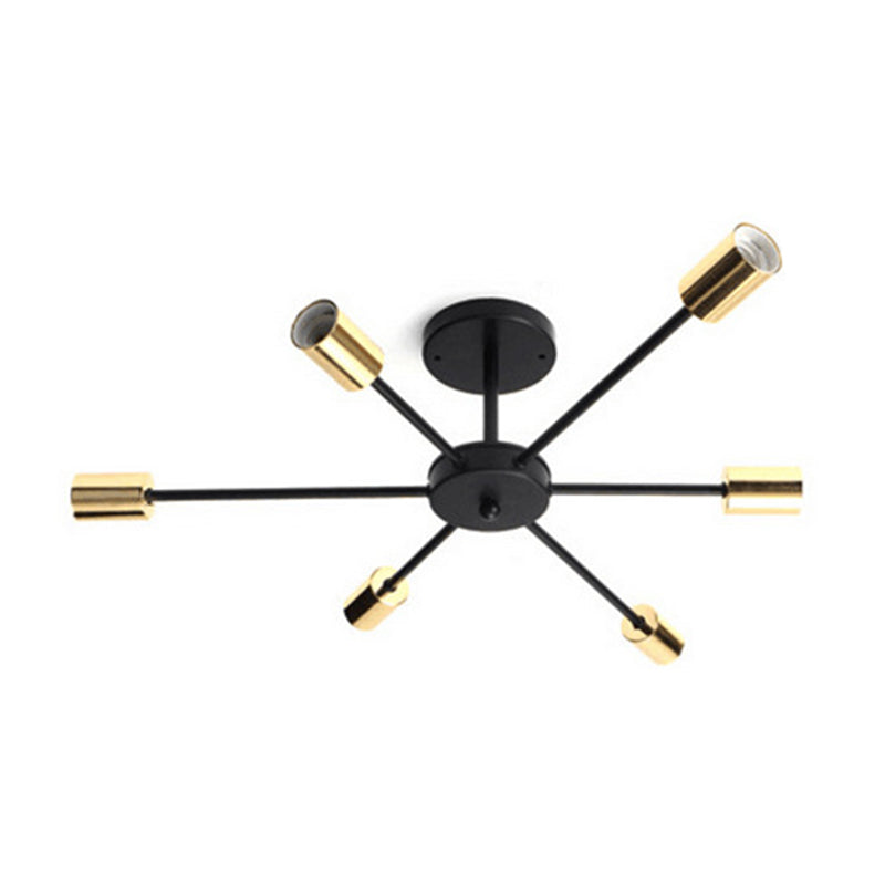Smeedijzeren plafondlamp Modern minimalistisch huis Eetkamer Slaapkamer Studeergang Creatieve persoonlijkheid Industriële stijl lampen