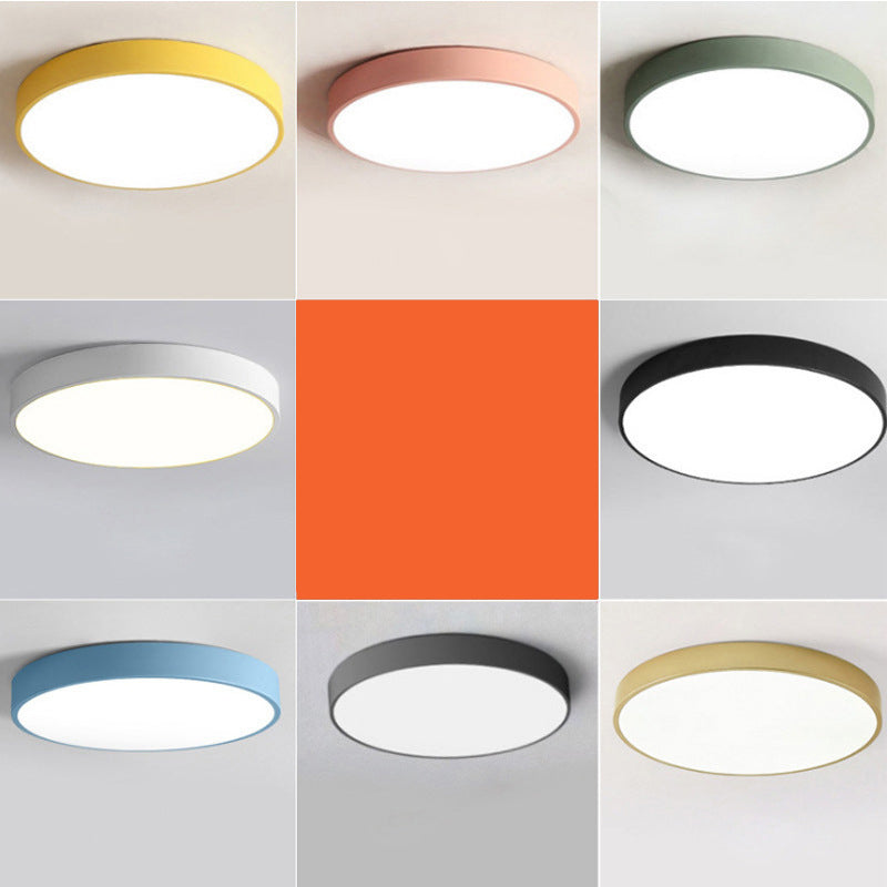 Round Flushmount Lights Macaron Acrylic Ceiling Mounted Fixture for Living Room