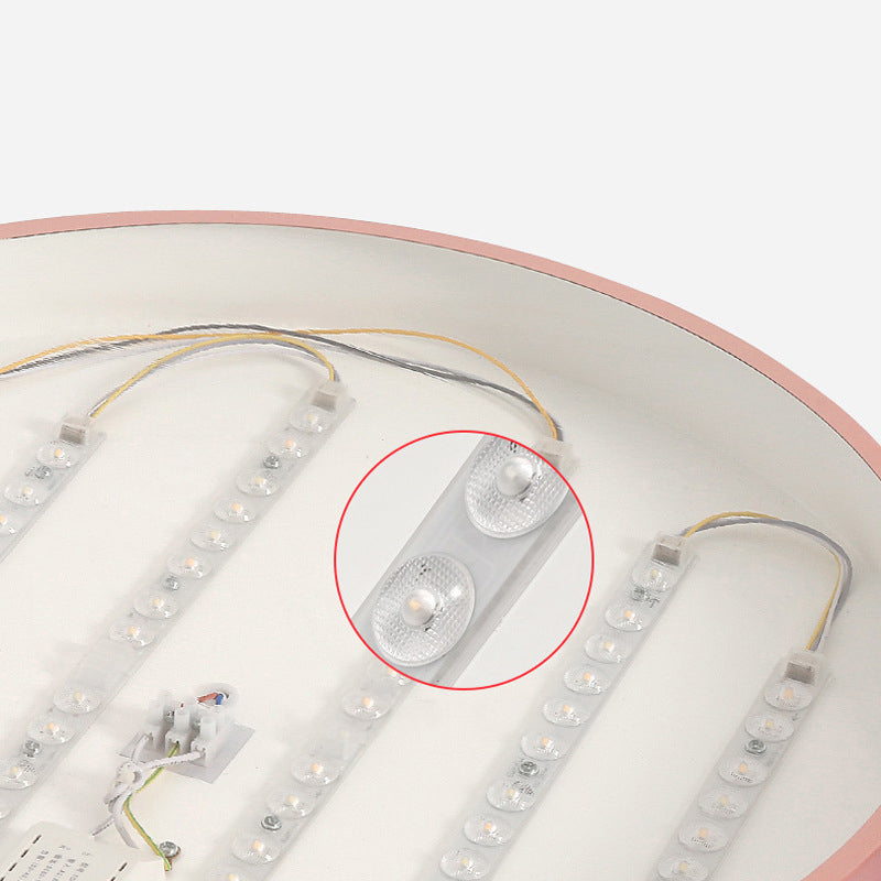 Round Flushmount Lights Macaron Acrylic Ceiling Mounted Fixture for Living Room