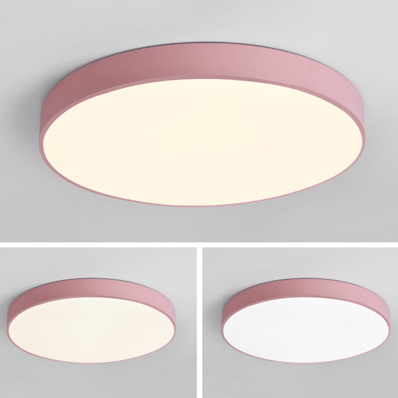 Round Flushmount Lights Macaron Acrylic Ceiling Mounted Fixture for Living Room