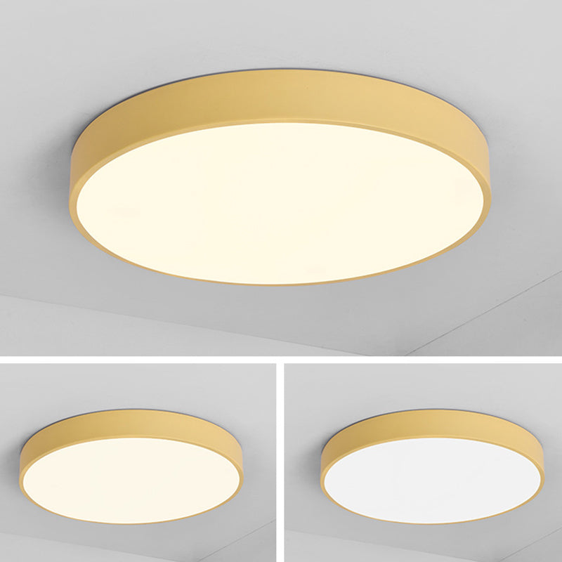 Round Flushmount Lights Macaron Acrylic Ceiling Mounted Fixture for Living Room